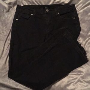 Black flared jeans